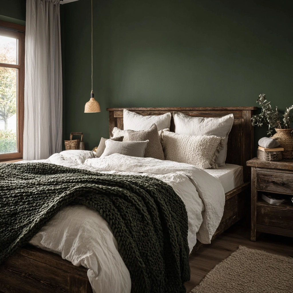moody green bedroom 2
