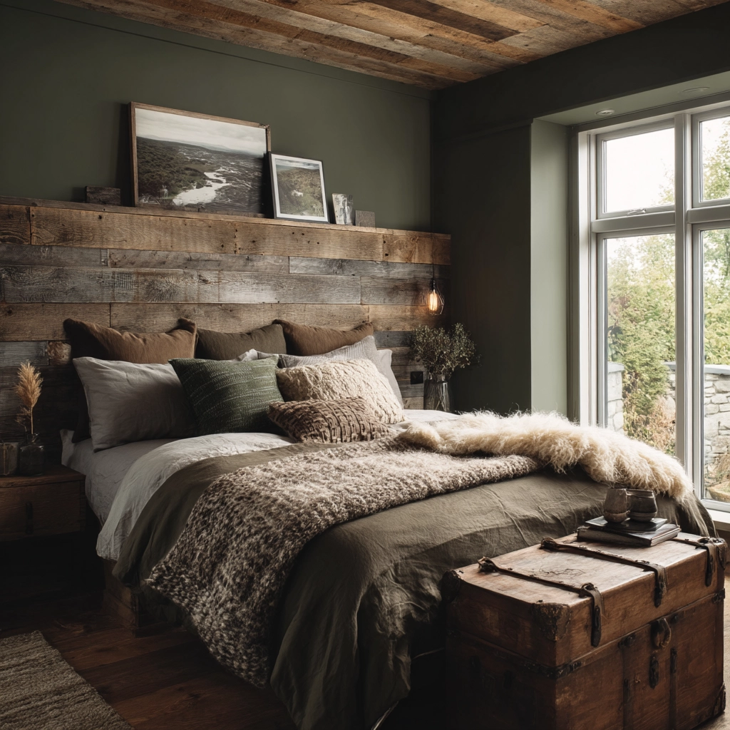 moody green bedroom 25