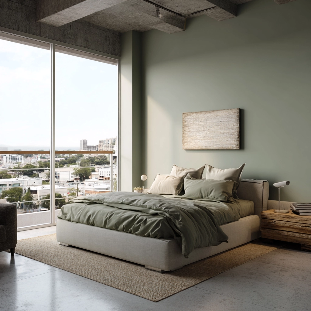 moody green bedroom 30