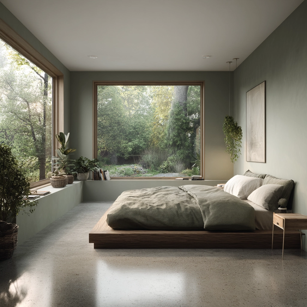 moody green bedroom 32