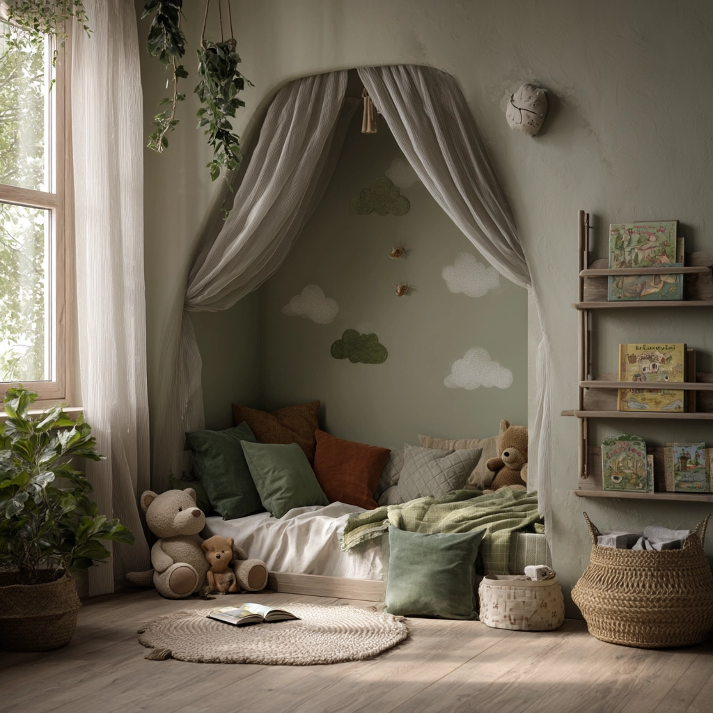 moody green bedroom 33