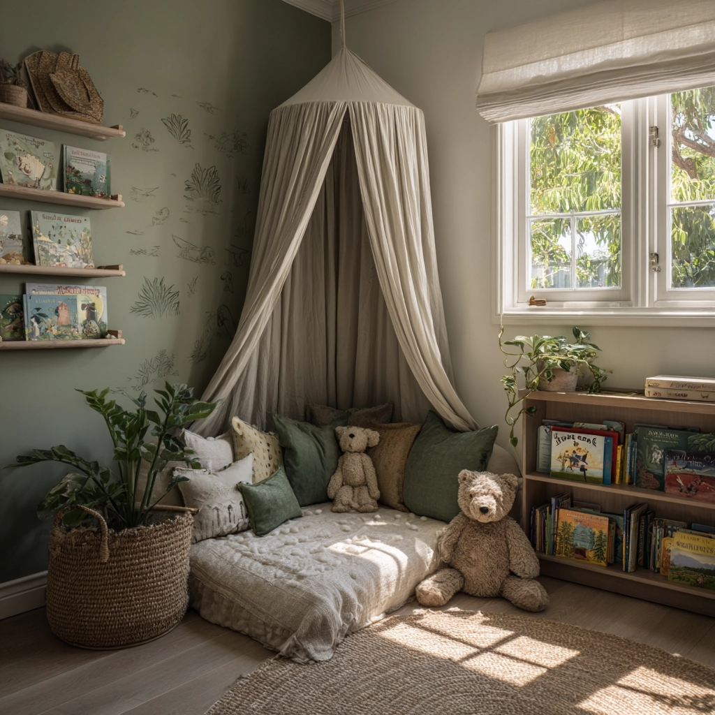 moody green bedroom 34
