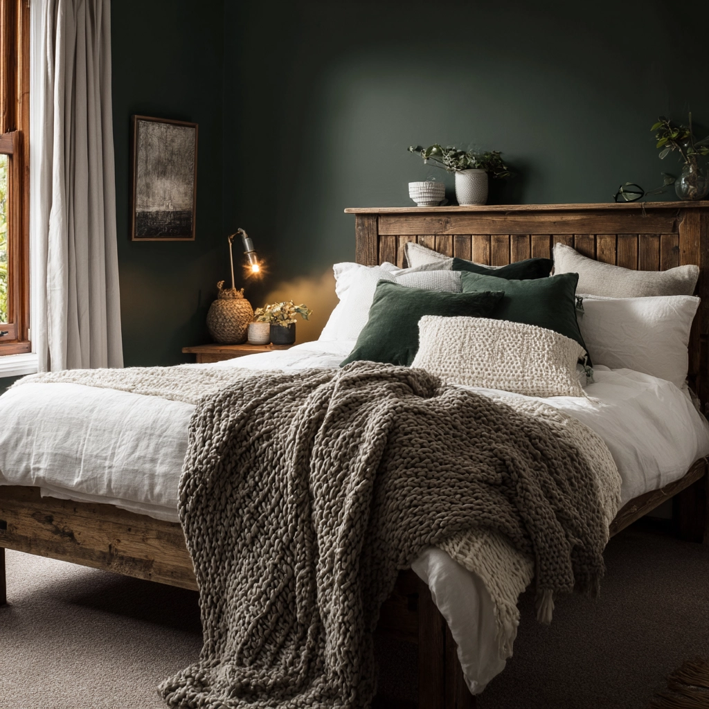 moody green bedroom 4