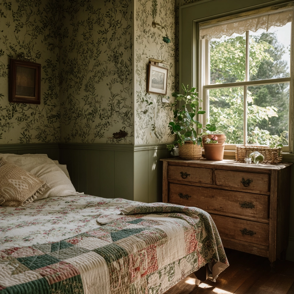 moody green bedroom 41