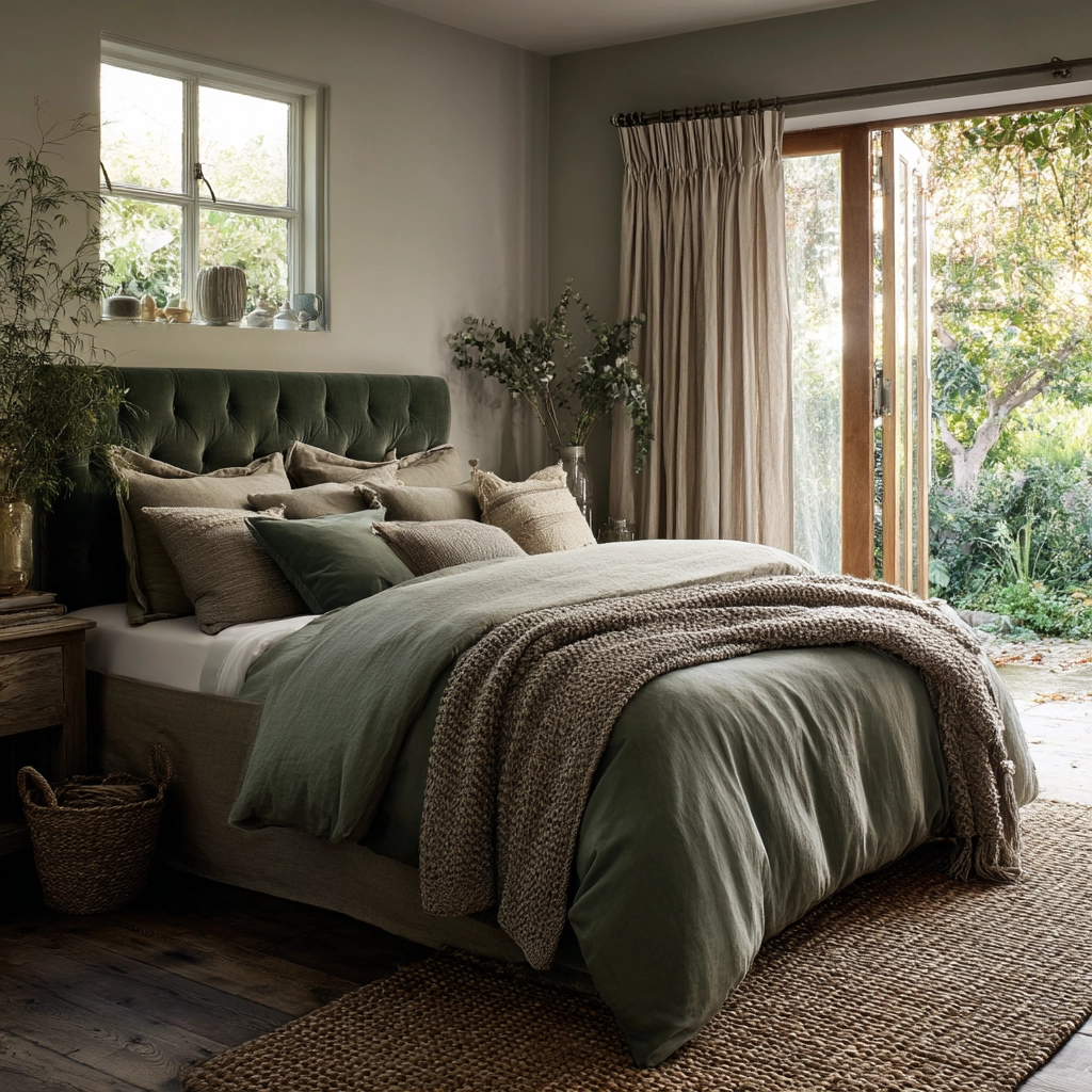 moody green bedroom 5