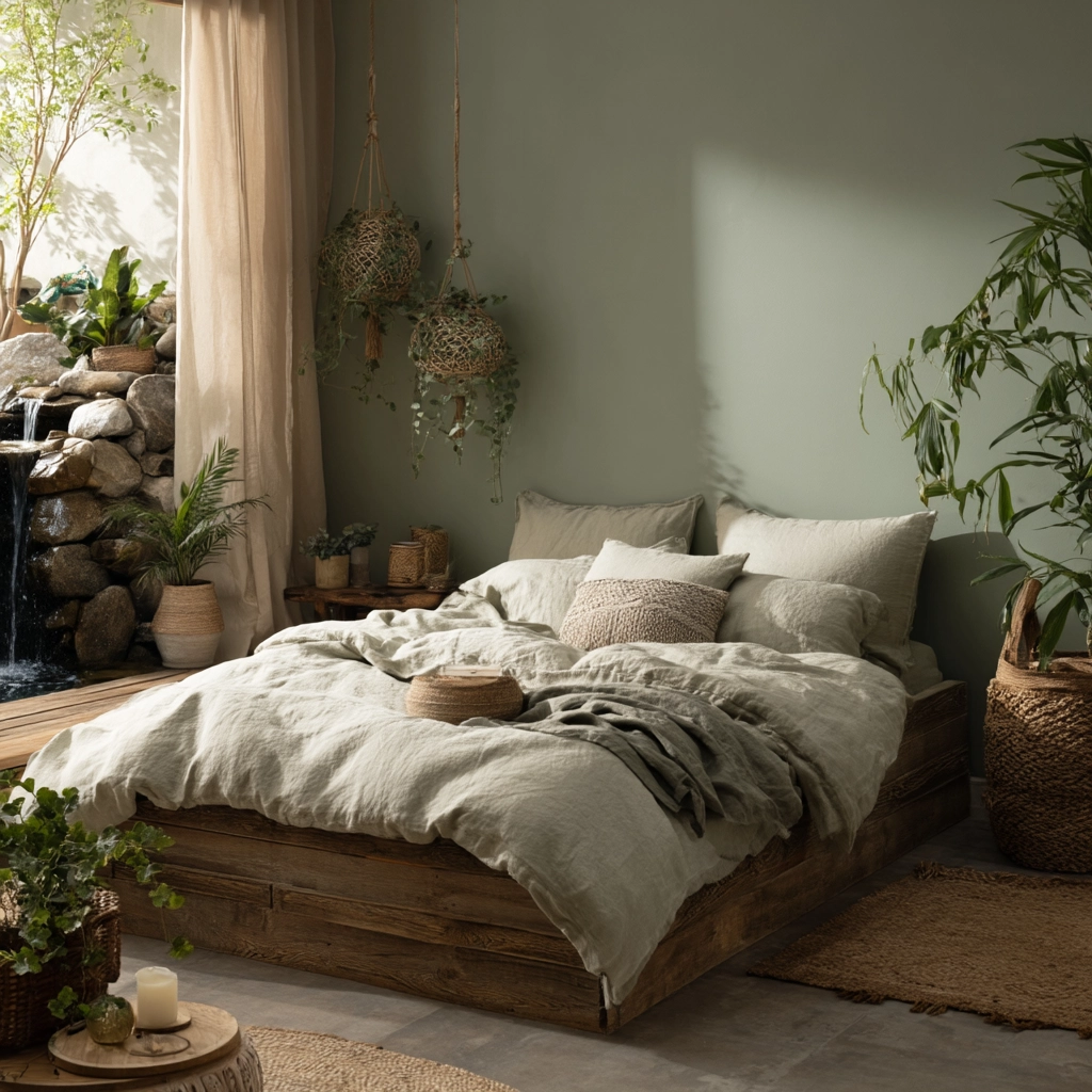 moody green bedroom 50