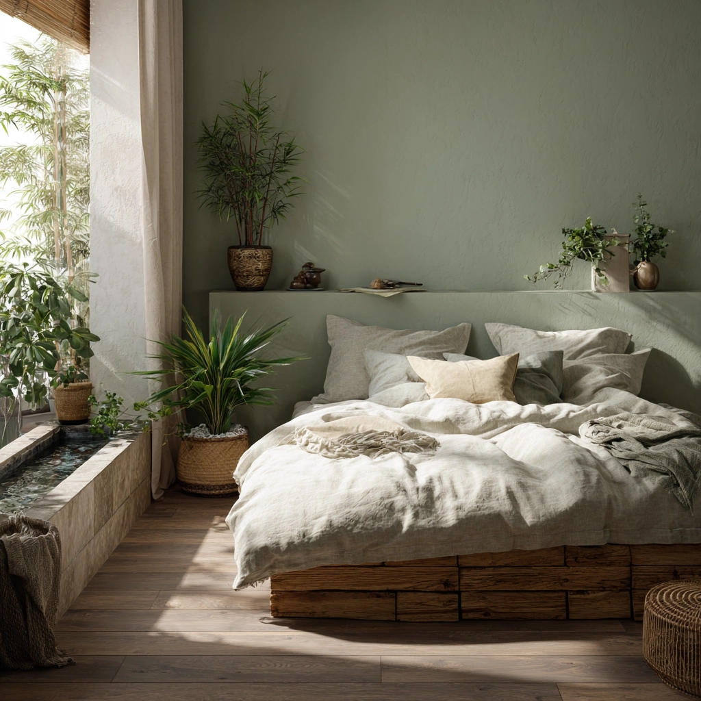 moody green bedroom 51