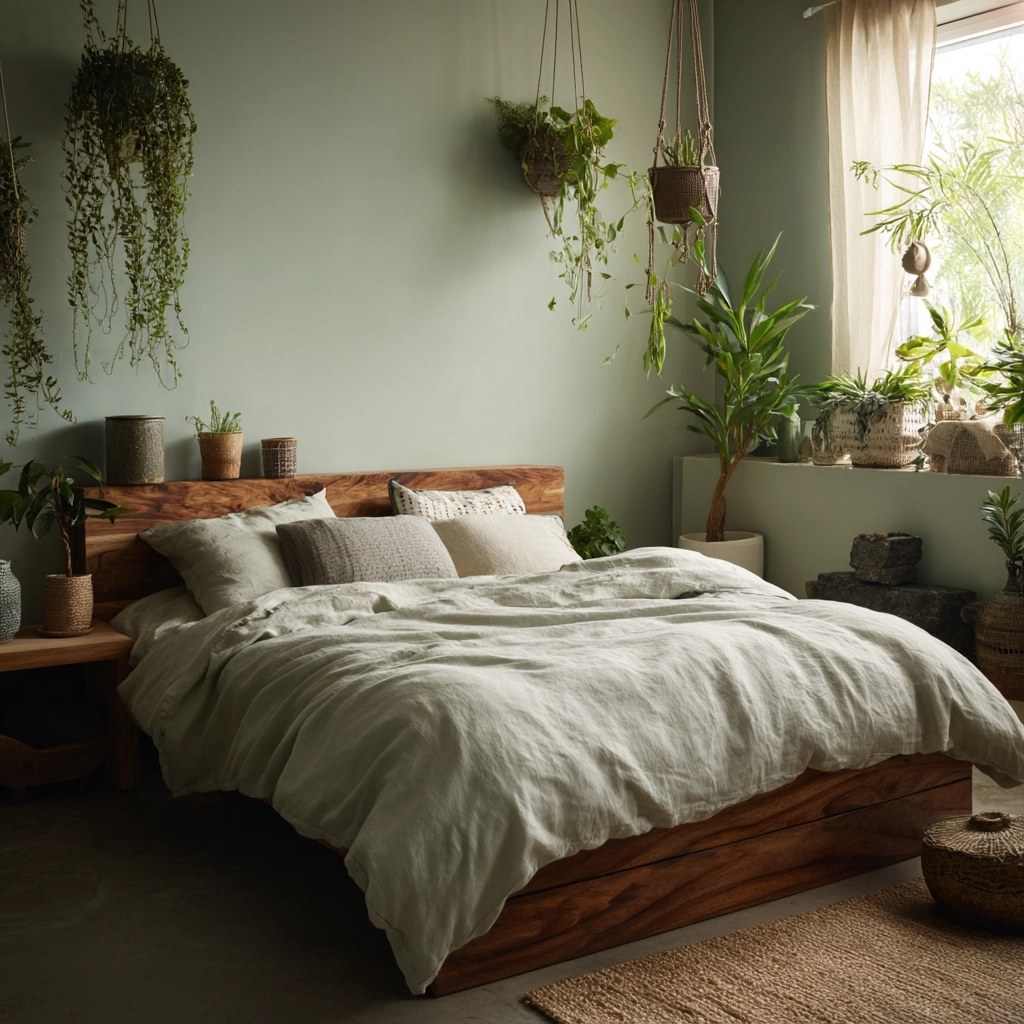 moody green bedroom 52