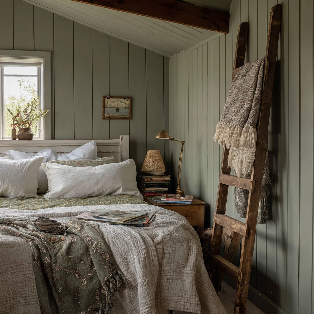 moody green bedroom 58