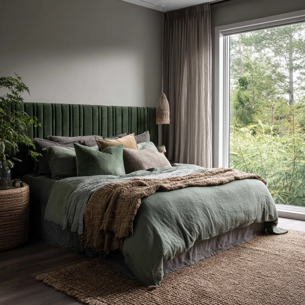 moody green bedroom 6