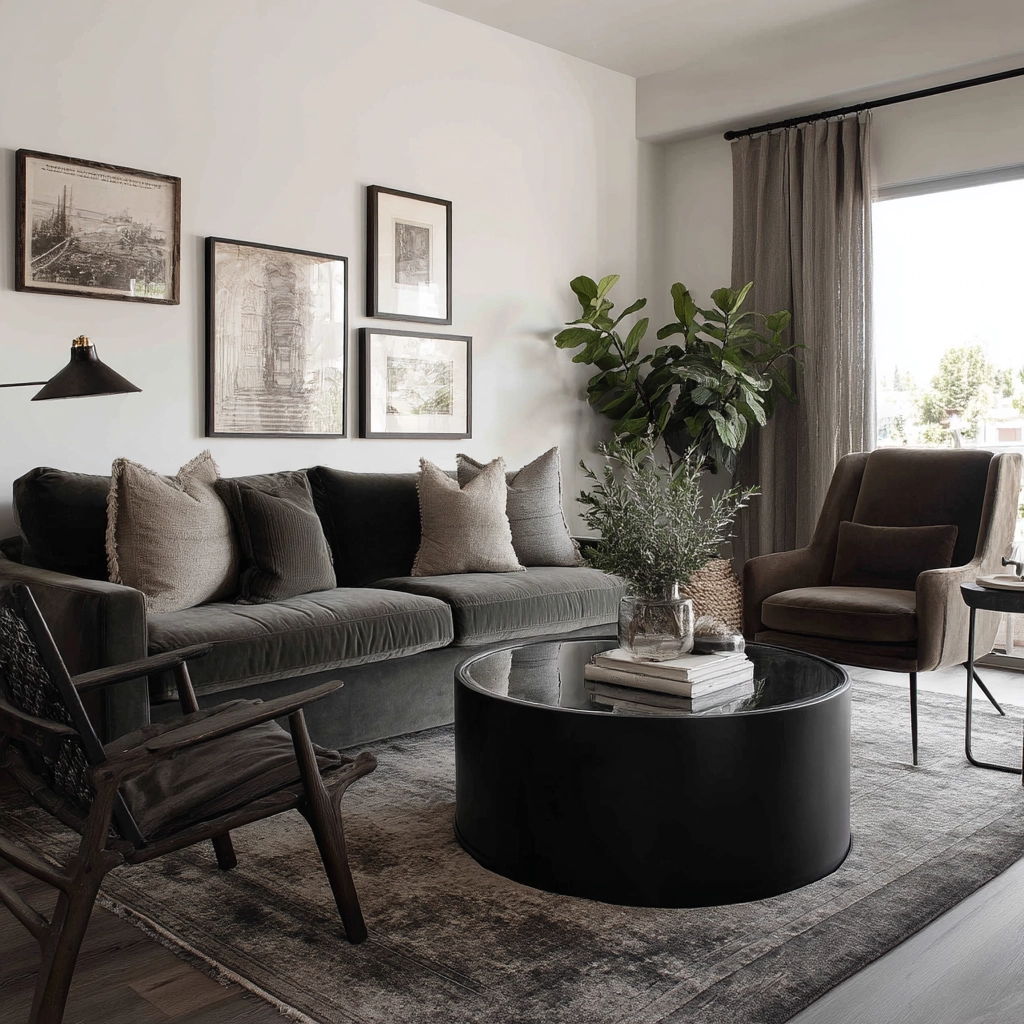 moody neutral living room 10