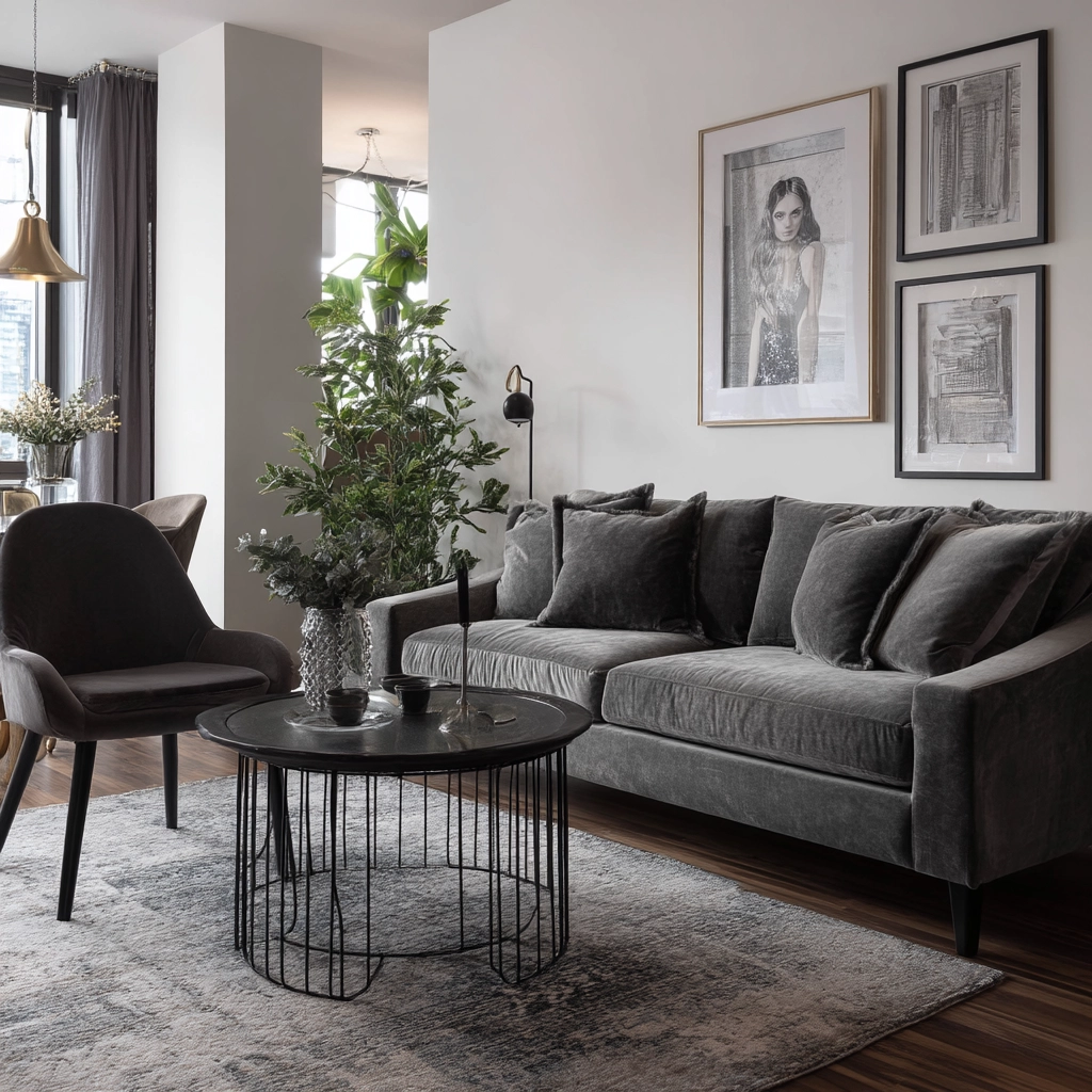 moody neutral living room 12