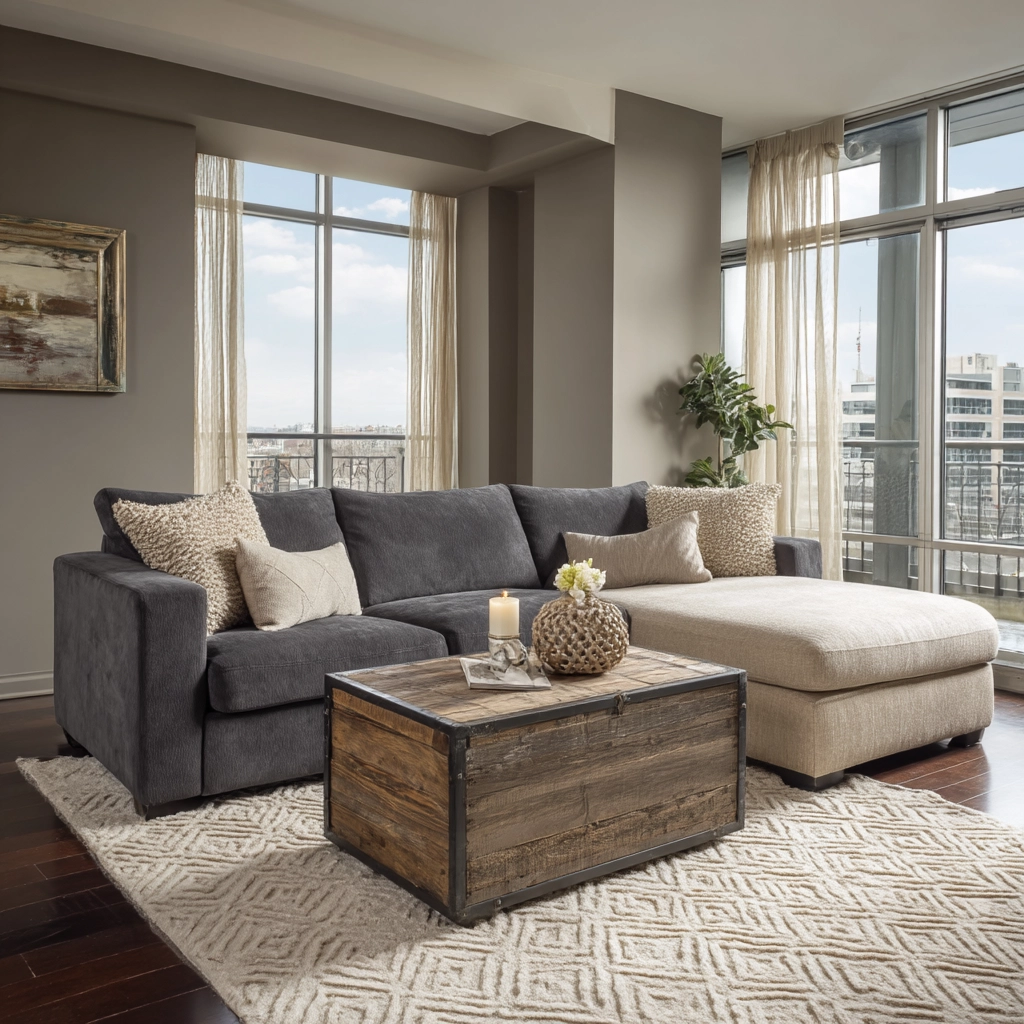 moody neutral living room 18