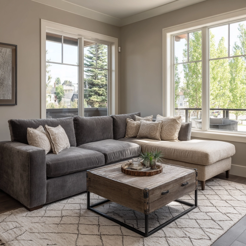 moody neutral living room 20