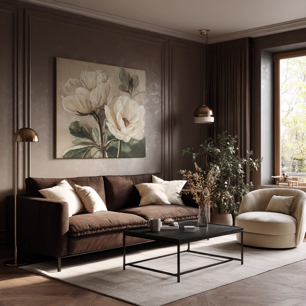 moody neutral living room 24