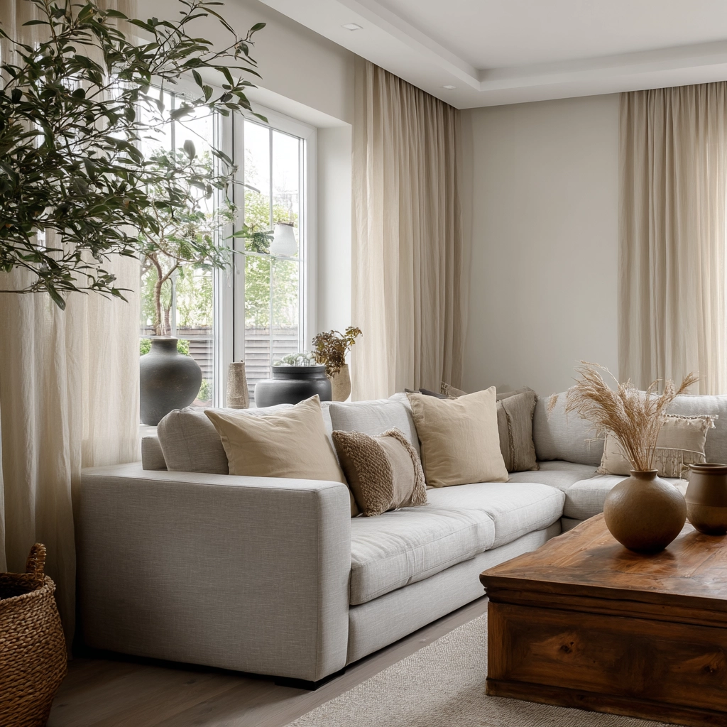 moody neutral living room 26