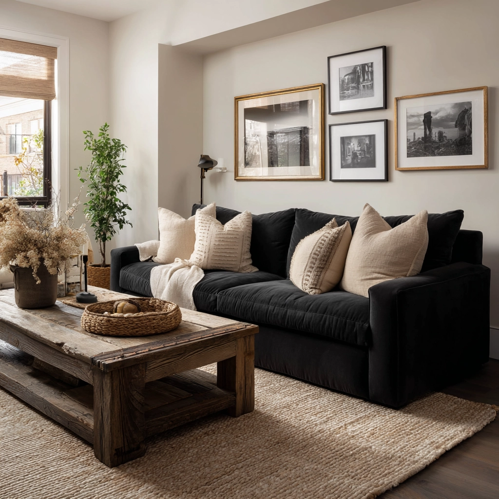 moody neutral living room 29