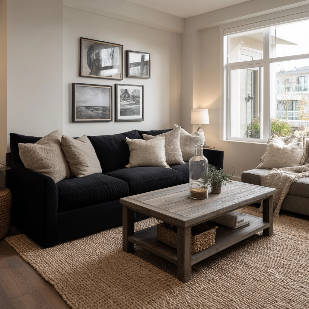 moody neutral living room 31