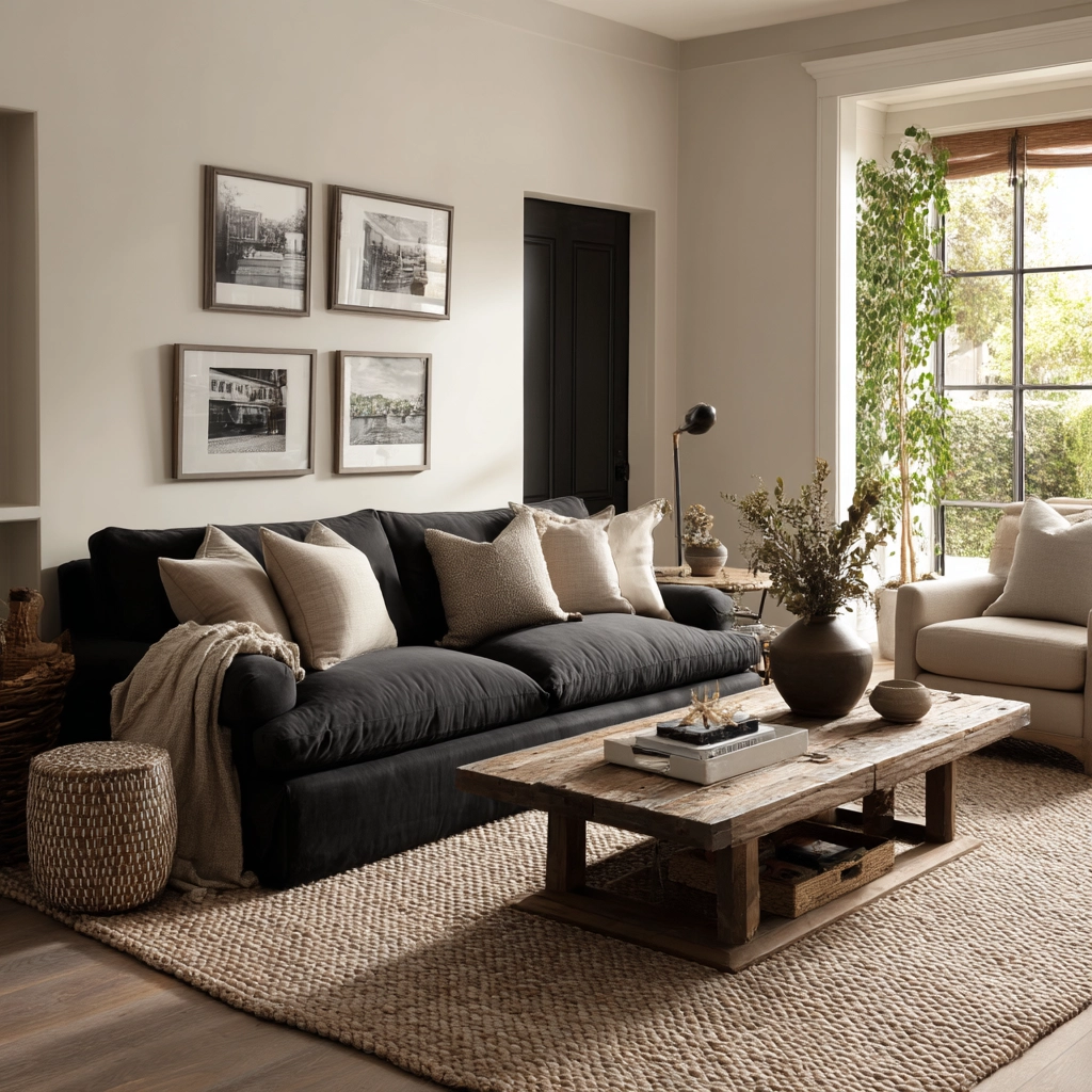 moody neutral living room 32