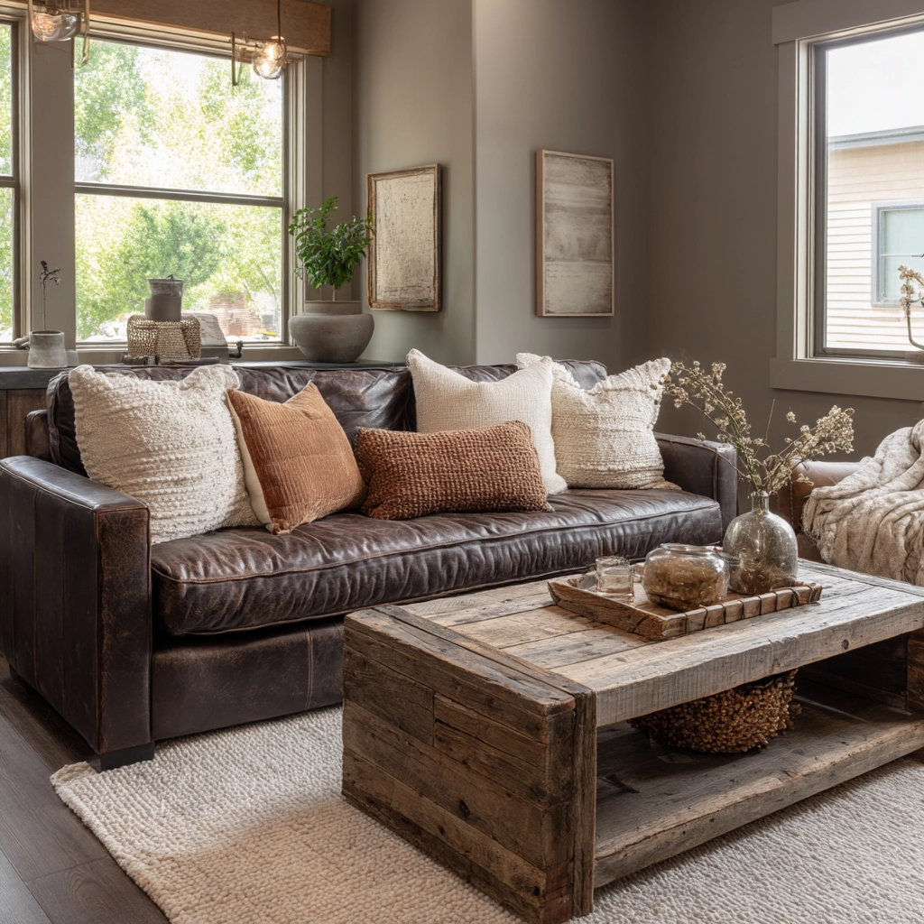 moody neutral living room 38