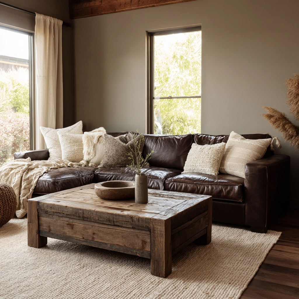 moody neutral living room 40
