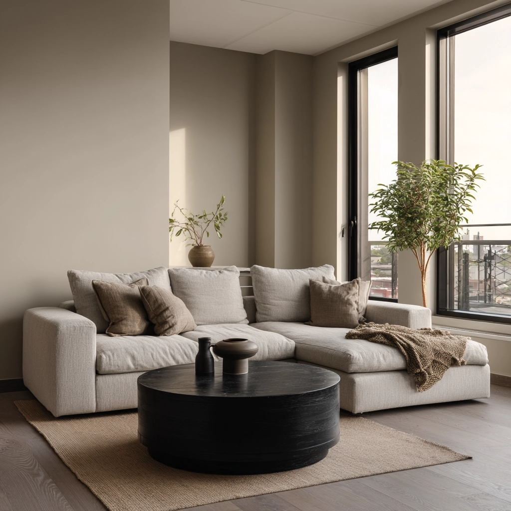 moody neutral living room 44