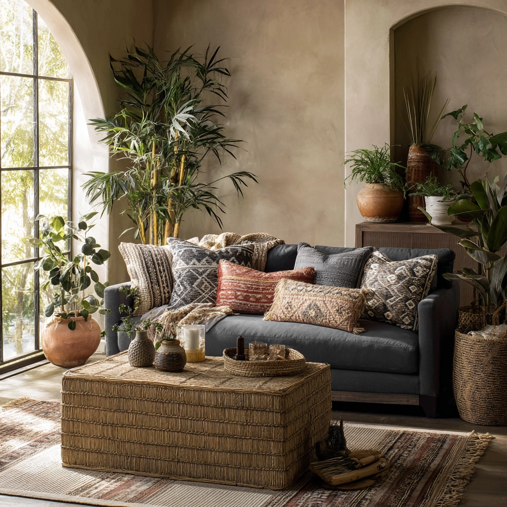moody neutral living room 45