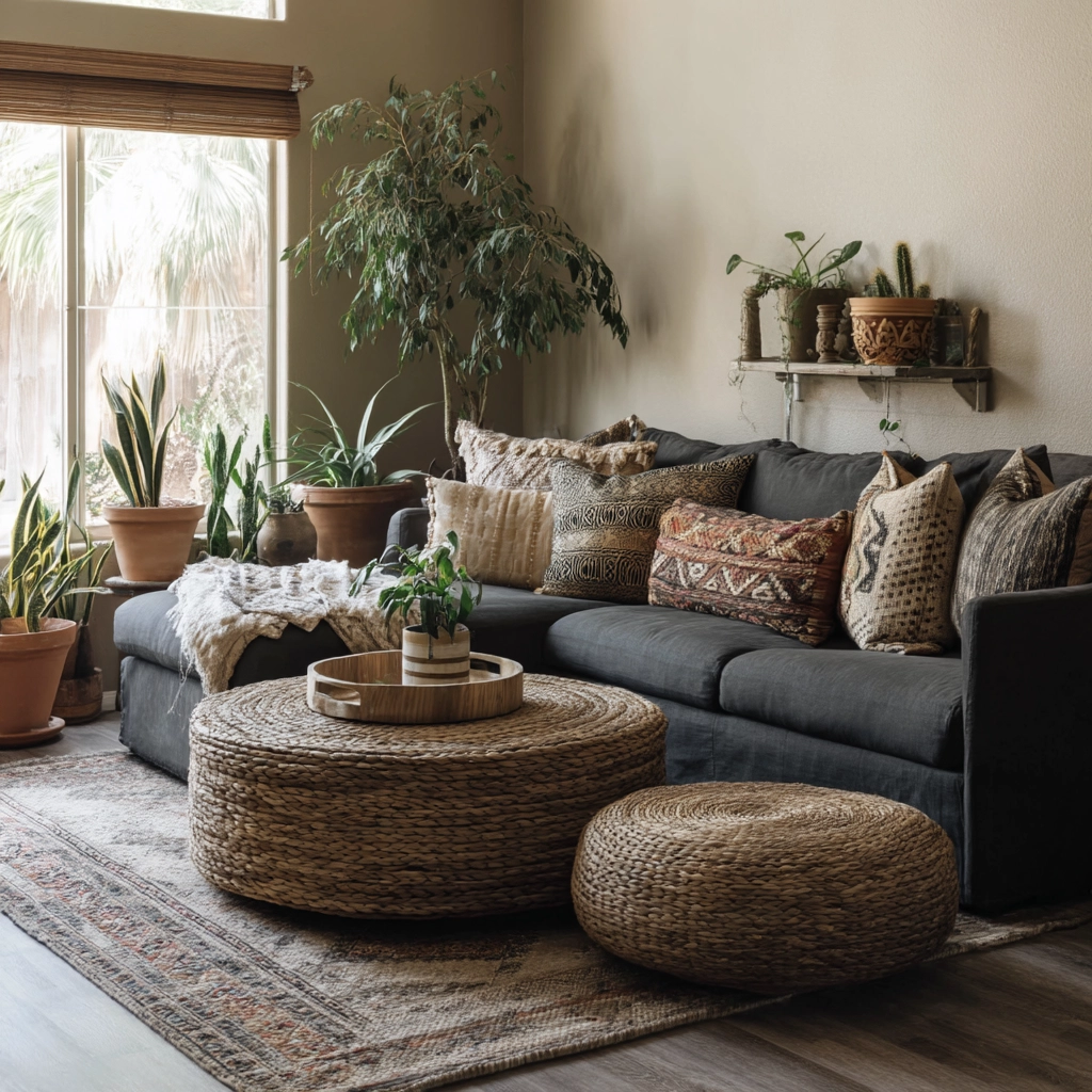 moody neutral living room 46