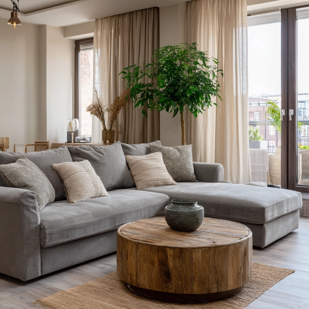 moody neutral living room 56
