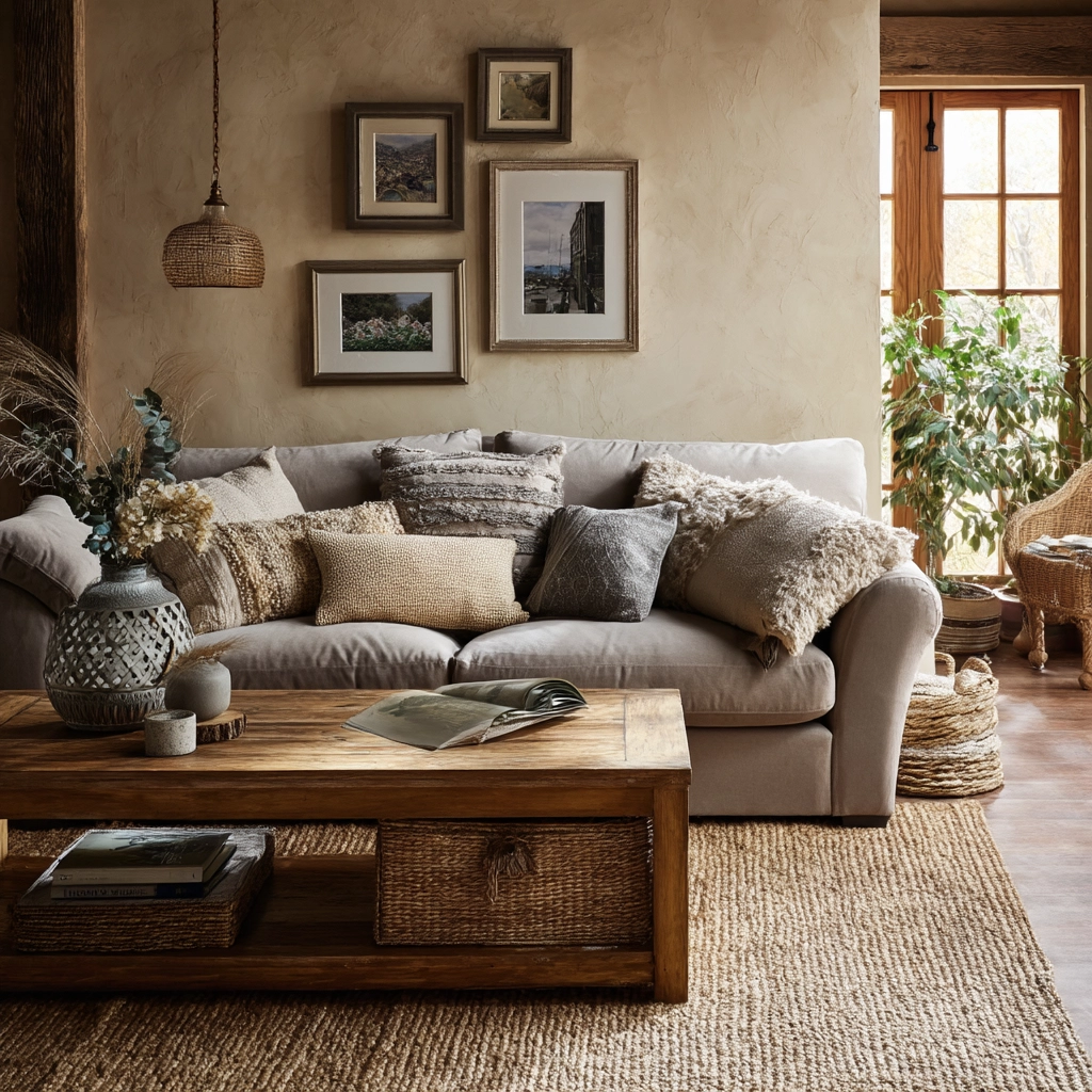 moody neutral living room 58