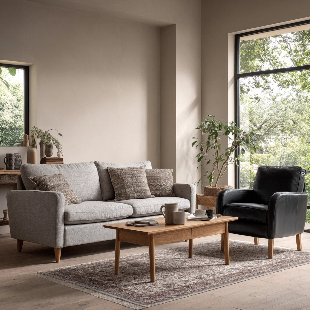 moody neutral living room 6