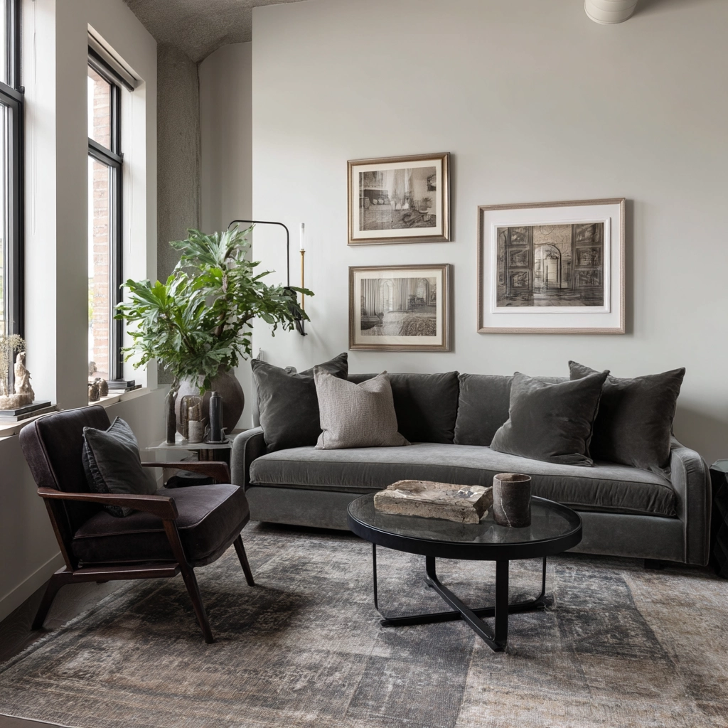 moody neutral living room 9