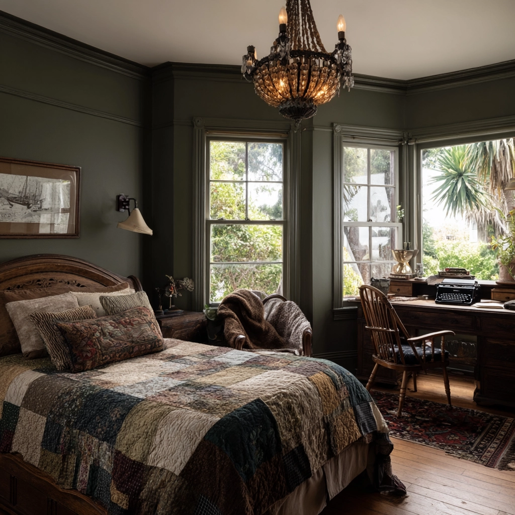 moody vintage bedroom 19