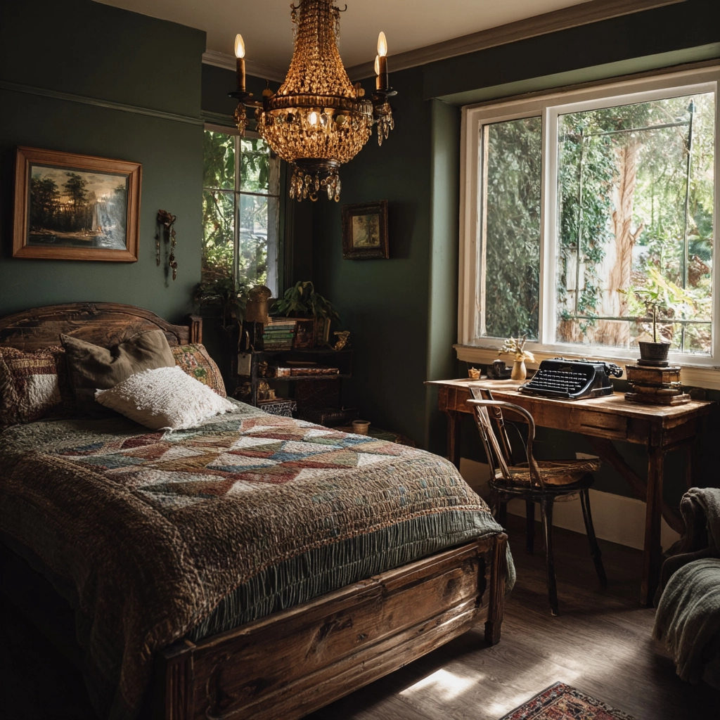 moody vintage bedroom 20