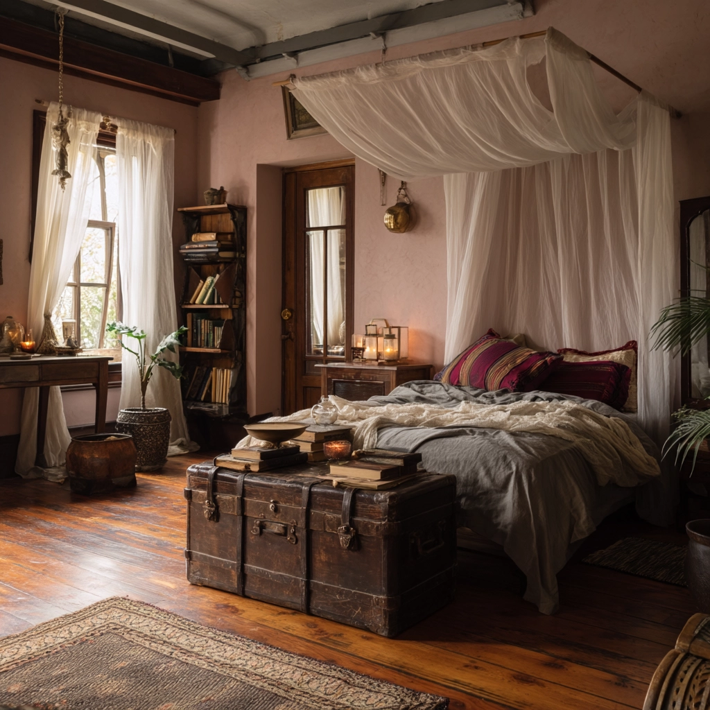 moody vintage bedroom 21