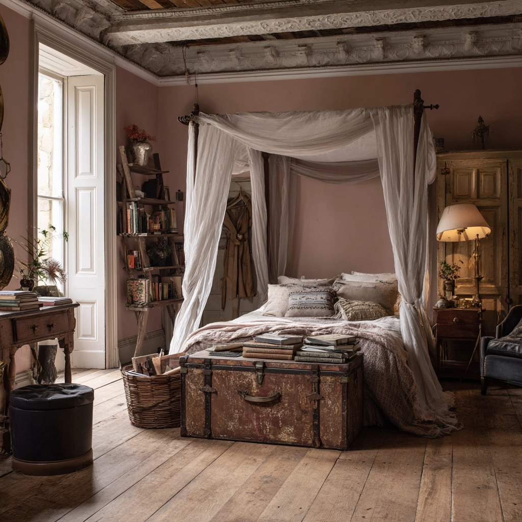 moody vintage bedroom 23