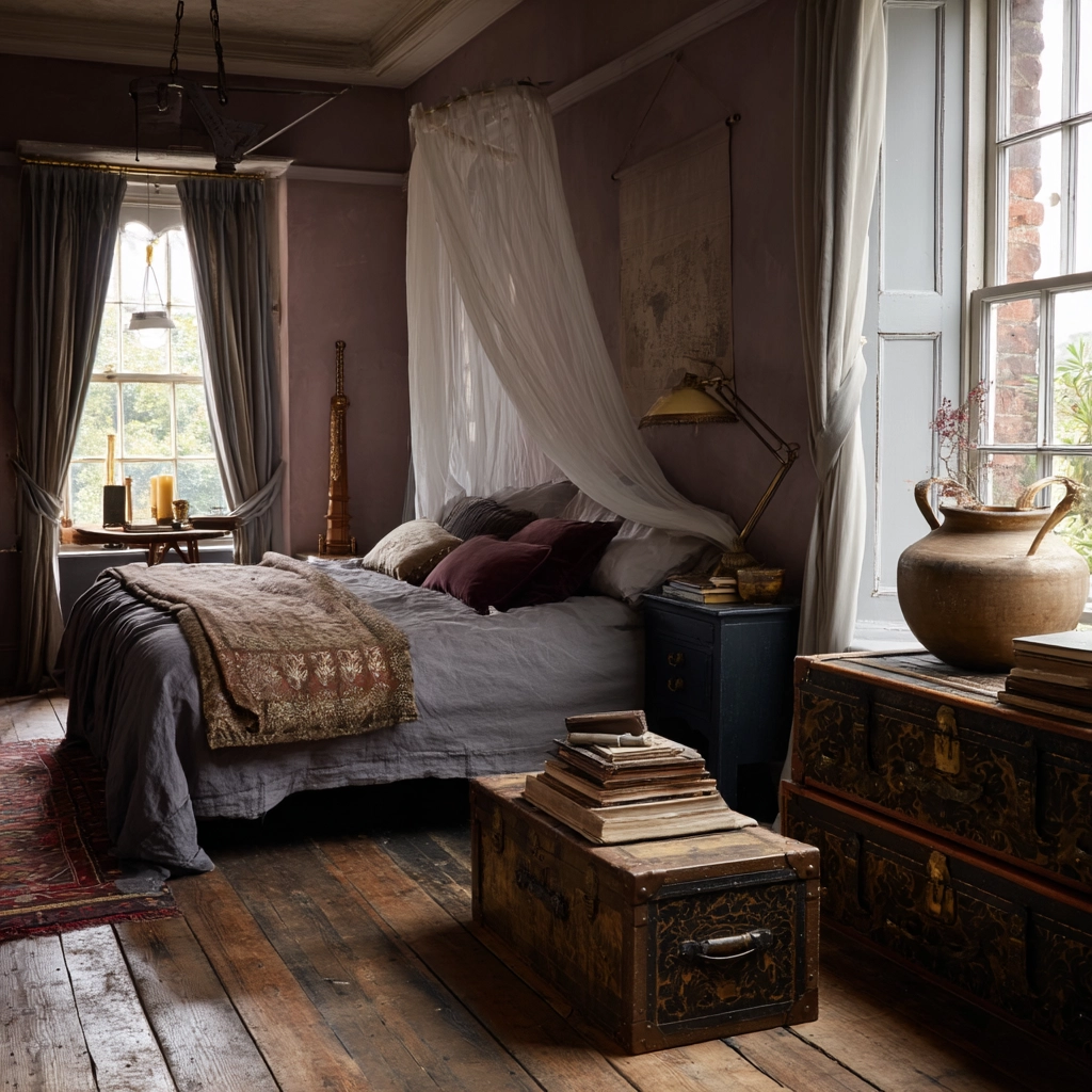 moody vintage bedroom 24