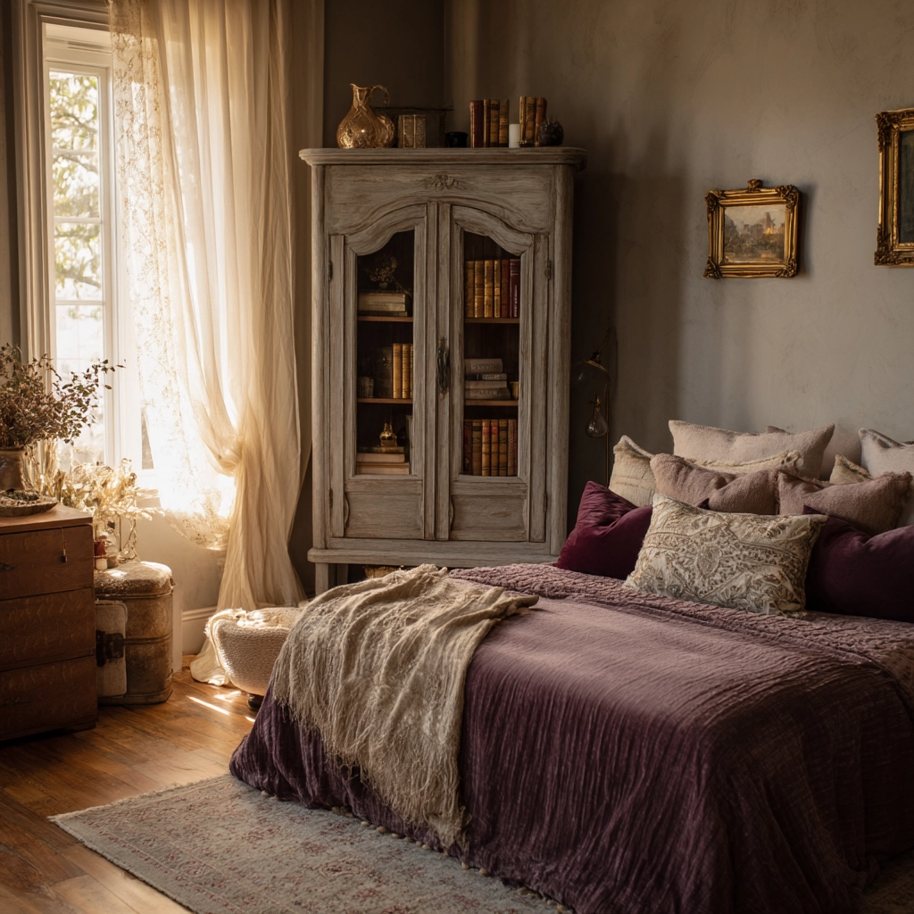 moody vintage bedroom 26