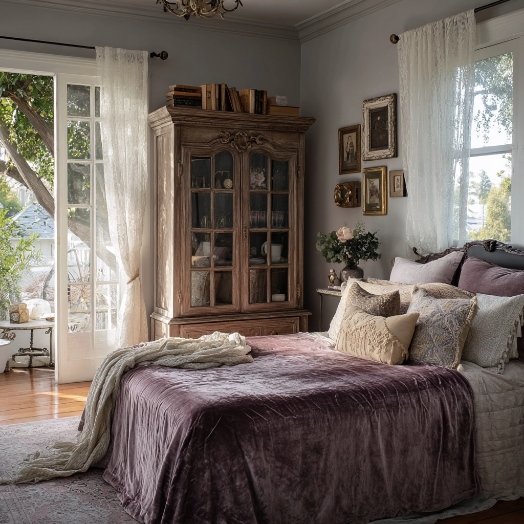 moody vintage bedroom 27