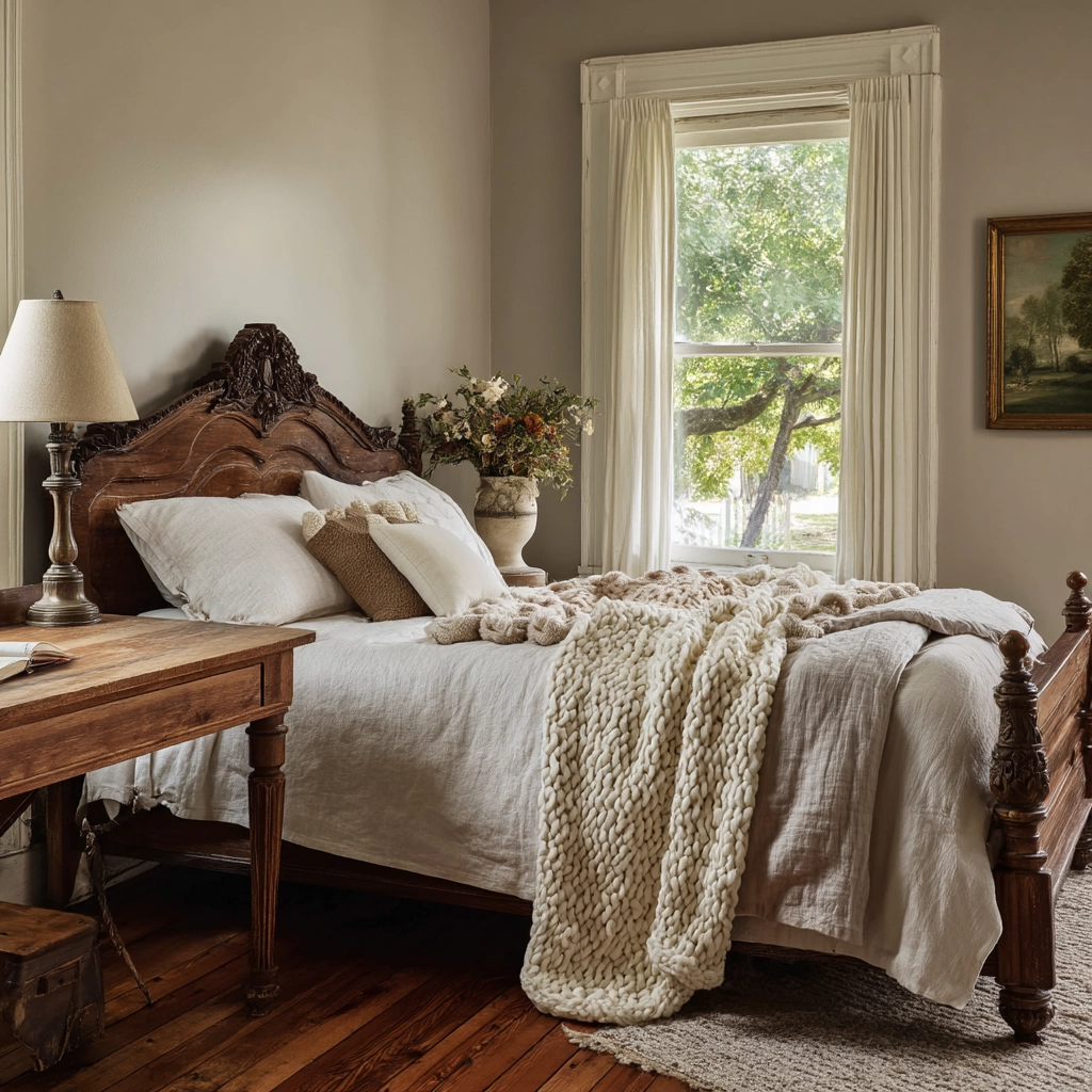 moody vintage bedroom 29