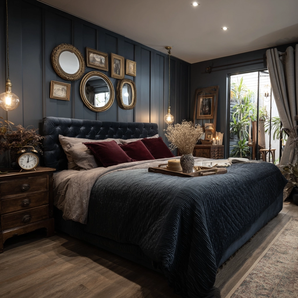 moody vintage bedroom 34