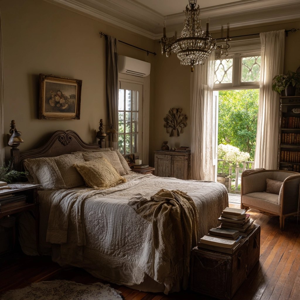 moody vintage bedroom 40