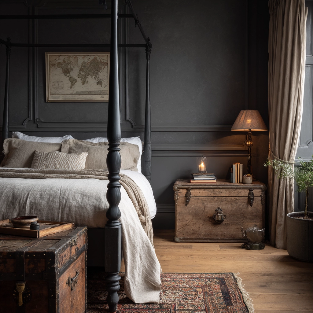 moody vintage bedroom 42