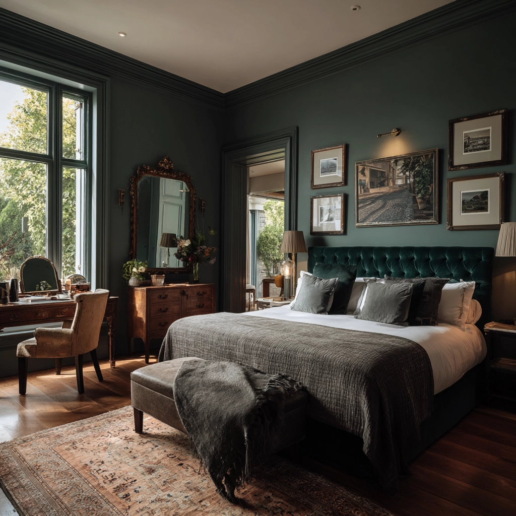 moody vintage bedroom 48