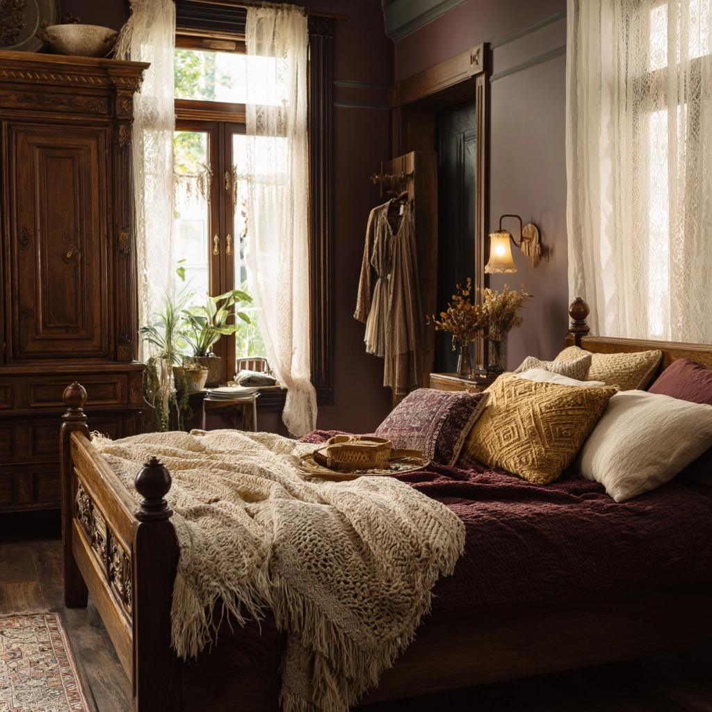 moody vintage bedroom 51
