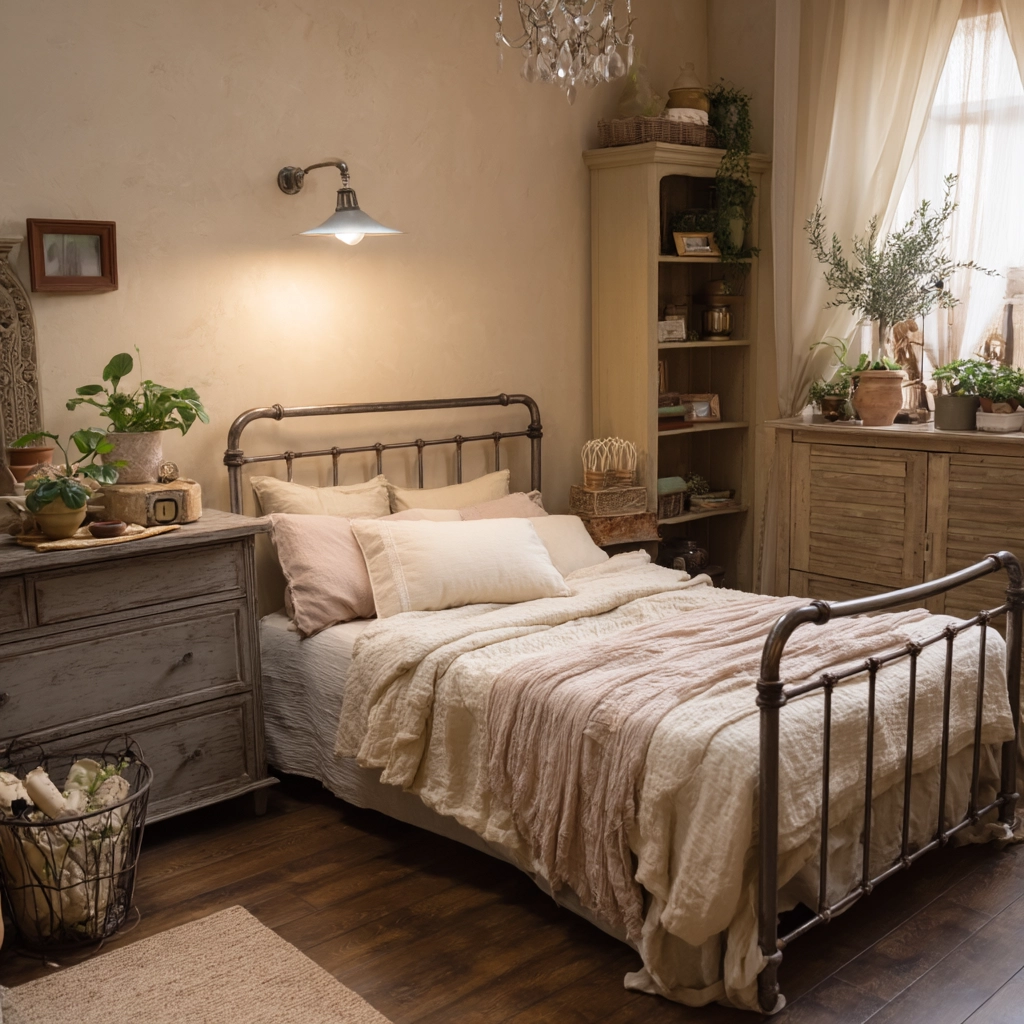 moody vintage bedroom 59