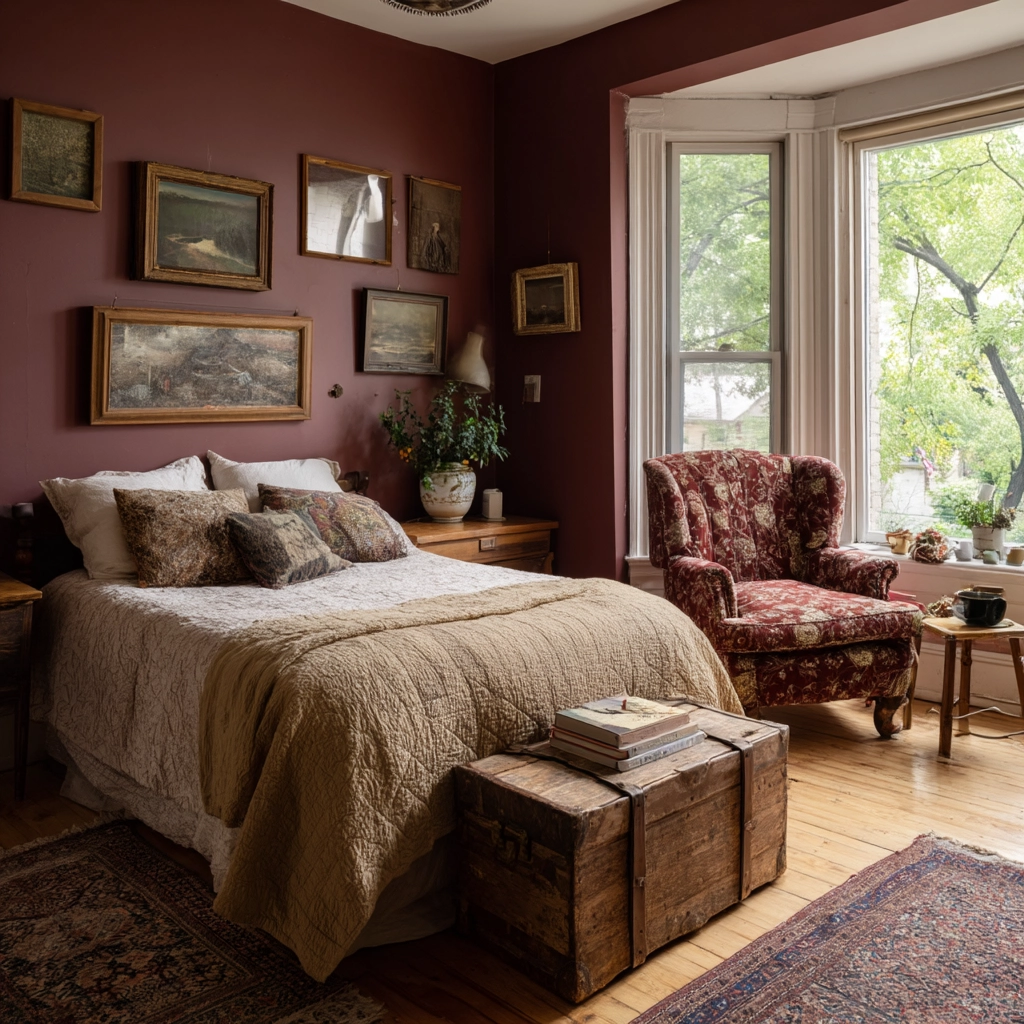 moody vintage bedroom 9