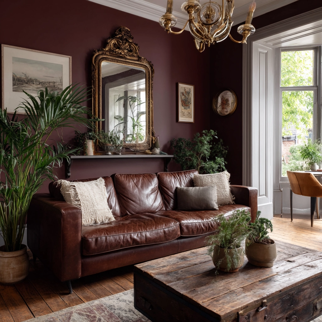 moody vintage living room 13