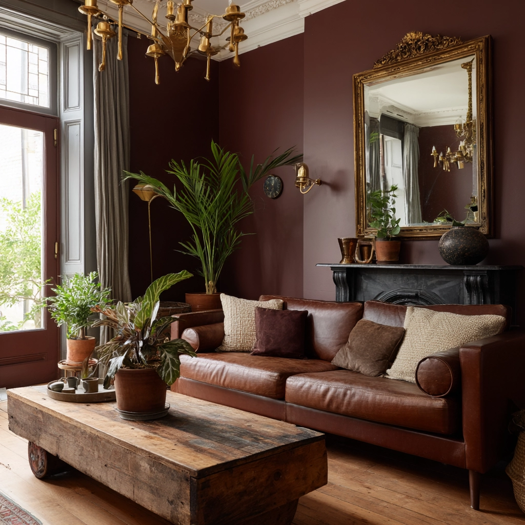 moody vintage living room 14