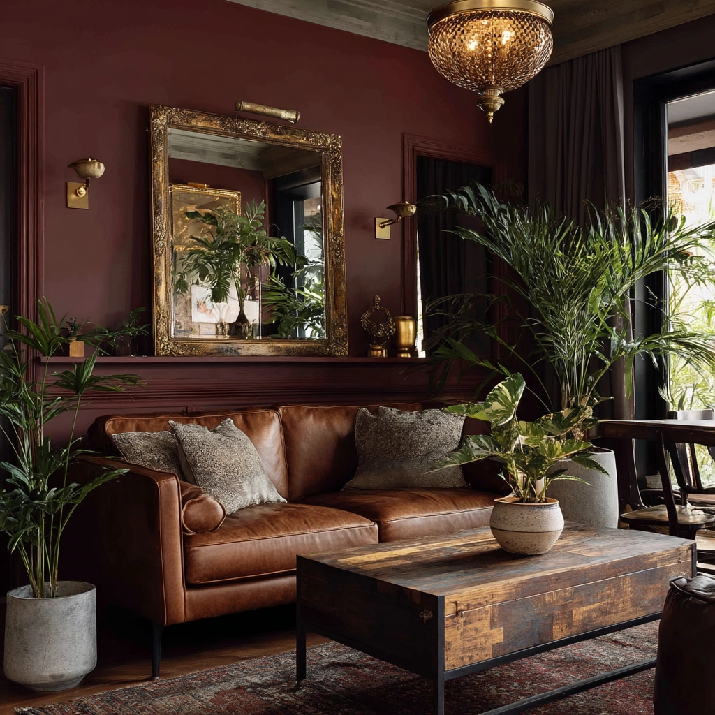 moody vintage living room 15
